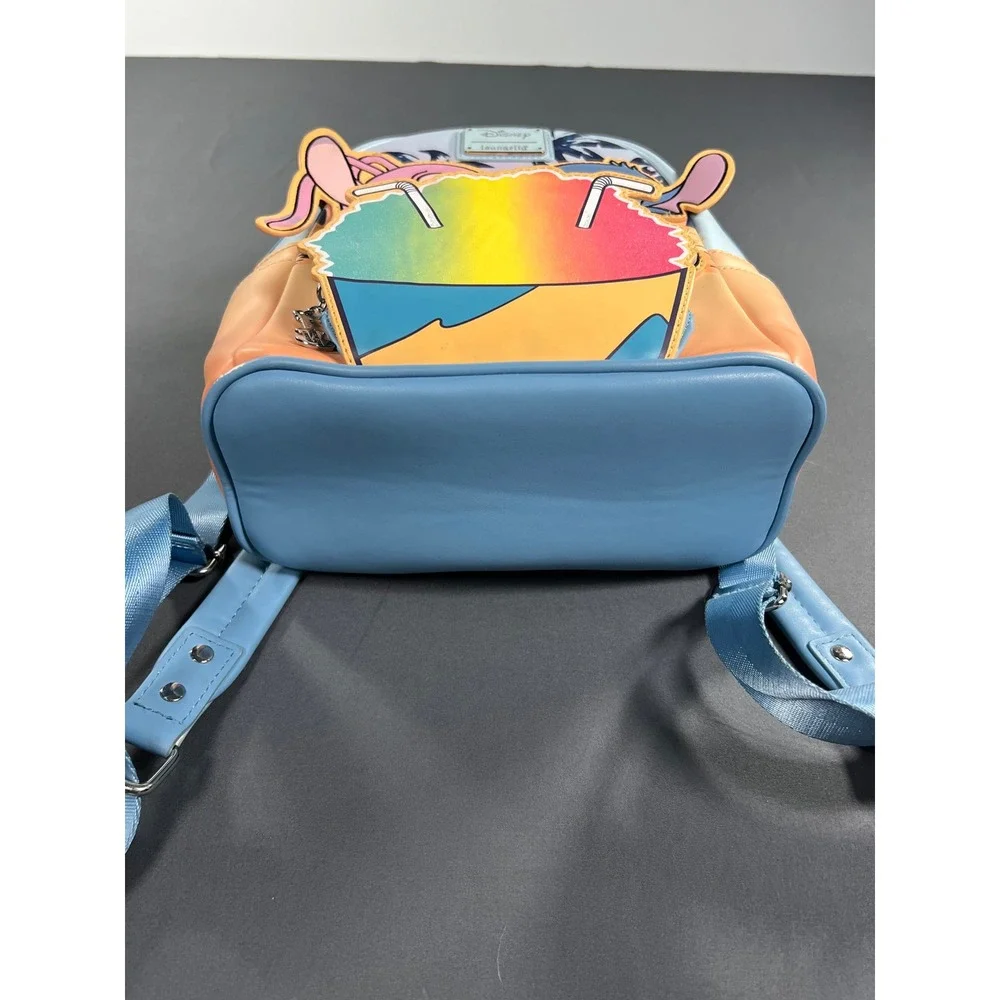 Loungefly Disney Lilo & Stitch Angel Shave‎ Ice Mini Backpack Blue Orange Sunset